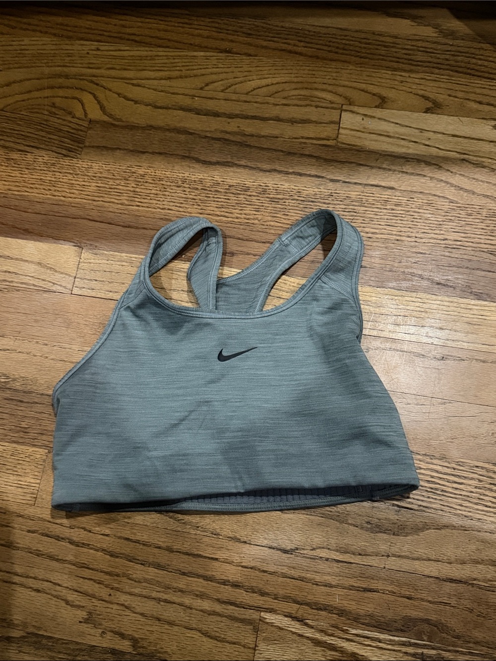 Nike Women's Heathered Light Grey Racerback Sports Bra